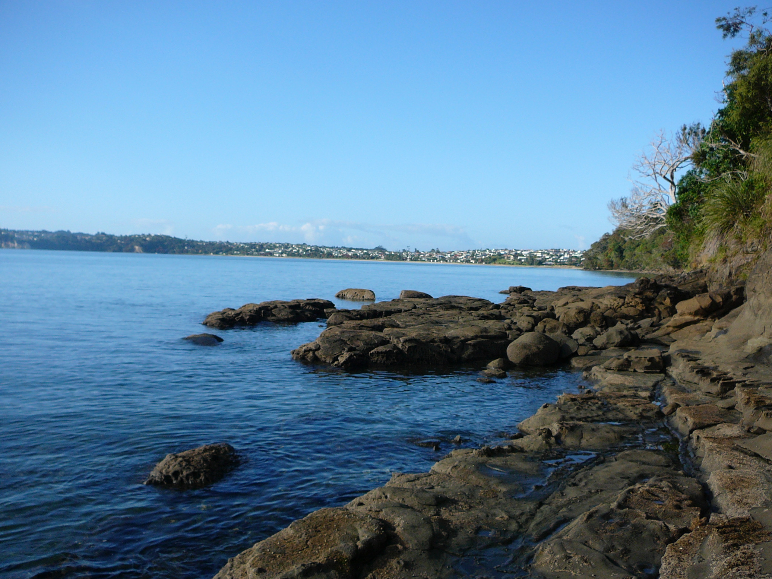 Coastline looking towards Snells Beach, photographed in 2007