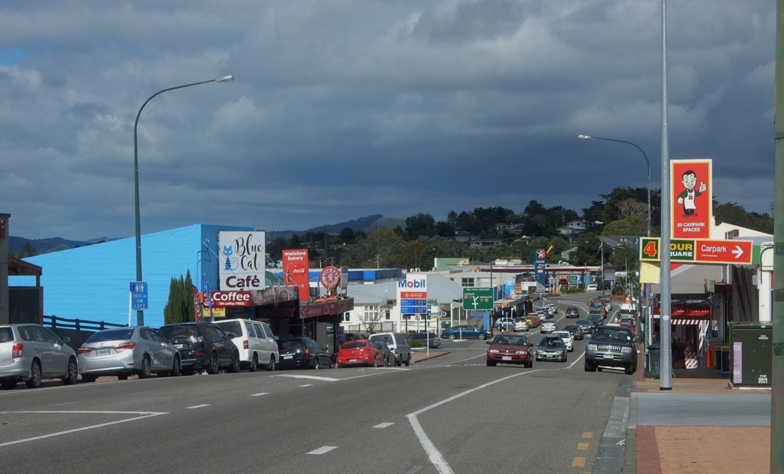 Wellsford main street, photographed in 2018